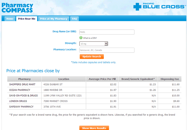 Pacific Blue Cross Pharmacy Compass