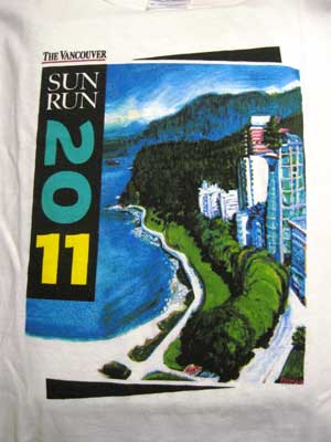 2011 Vancouver Sun Run t-shirt design