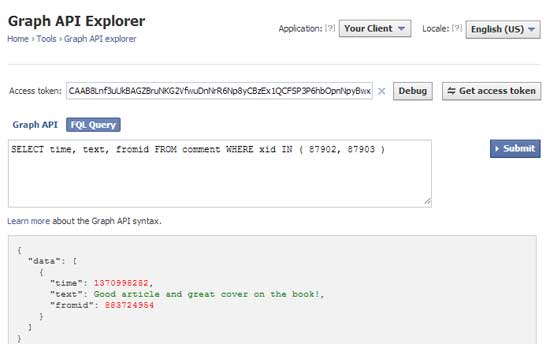 Facebook Graph API Explorer