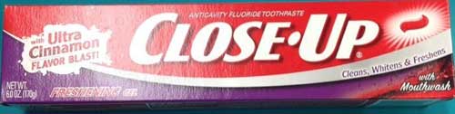 Close-up cinnamon toothpaste